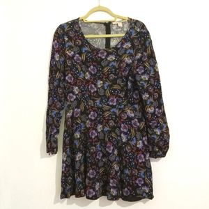Forever 21 Long Sleeve Floral Paisley Cottagecore Grunge Dress L